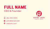 Red Building Letter W Business Card Image Preview