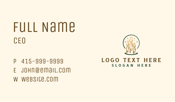 Handcrafted Candle Souvenir Business Card Design Image Preview