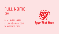 Valentine Heart Number 14  Business Card Image Preview