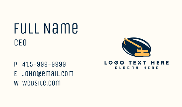 Crane Cronstruction Machine Business Card Design Image Preview