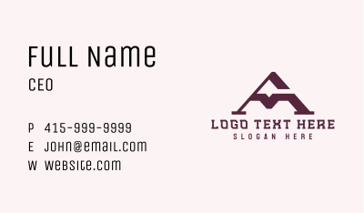 A & M Monogram Business Card Image Preview