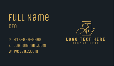 Luxury Gold Letter F Business Card Image Preview