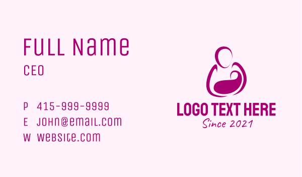 Purple Woman Maternity Business Card Design Image Preview