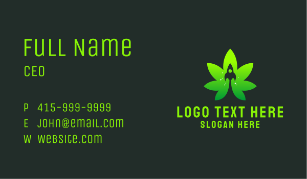 Marijuana Leaf Rocket  Business Card Design Image Preview