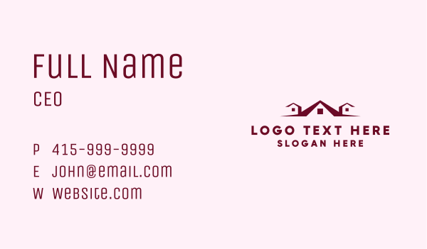 Roof House Window Business Card Design Image Preview