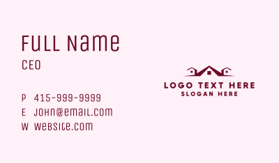 Roof House Window Business Card Image Preview