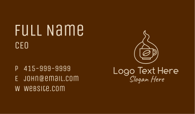 Hot Coffee Cafe  Business Card