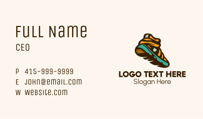 Running Trail Shoes Business Card