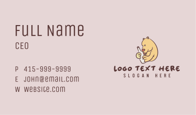 White Bottle Bear Business Card Image Preview