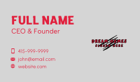 Creepy Horror Wordmark Business Card Image Preview