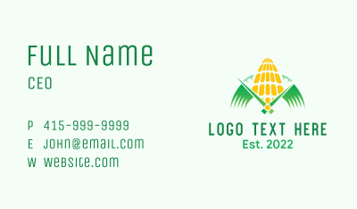 Corn Clock Crescent Business Card Image Preview
