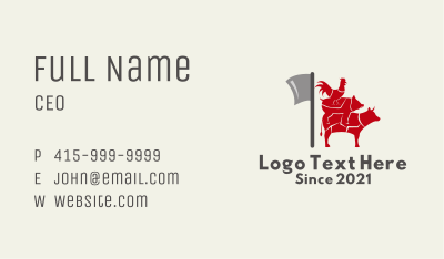 Meat Butcher Shop  Business Card Image Preview
