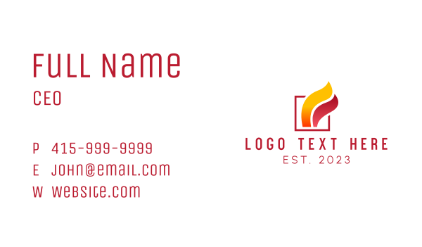 Abstract Flame Business  Business Card Design Image Preview