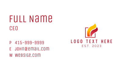 Abstract Flame Business  Business Card Image Preview