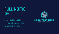 Hexagon Circuit Network Business Card Image Preview