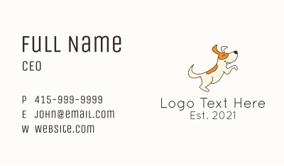Cute Happy Dog Business Card Image Preview