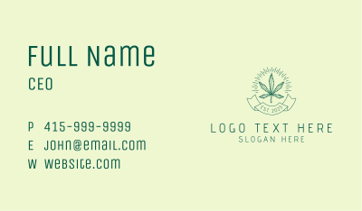 Marijuana Dispensary Emblem Business Card Image Preview