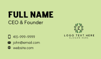 Natural Wreath Lettermark Business Card Preview