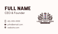 Razor Grooming Barber Business Card Preview