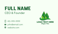 Green Forest Leaves  Business Card Image Preview
