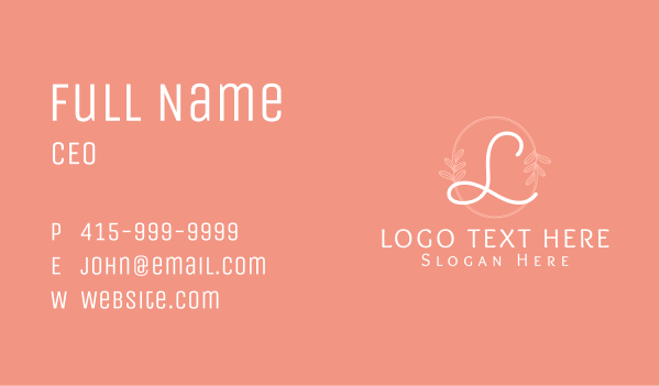 Feminine Fashion Lettermark Business Card Design Image Preview