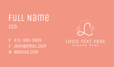 Feminine Fashion Lettermark Business Card Image Preview