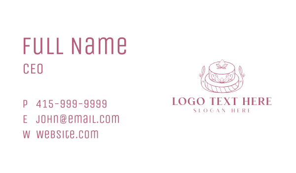 Strawberry Cake Dessert Business Card Design Image Preview