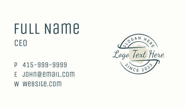 Premium Retro Wordmark Business Card Design Image Preview