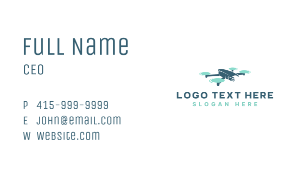 Modern Gadget Drone  Business Card Design Image Preview