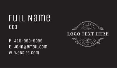 Classic Elegant Crest Business Card Image Preview