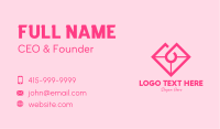 Pink Heart Gemstone Business Card Image Preview