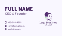 Purple Grape Lady Business Card Design