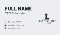 Rain Rubber Boots Business Card Design