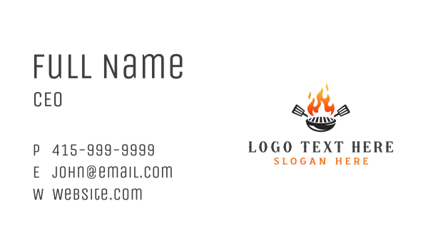 Fire Grill Bbq Business Card Design Image Preview