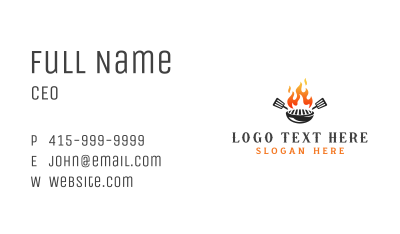 Fire Grill Bbq Business Card Image Preview