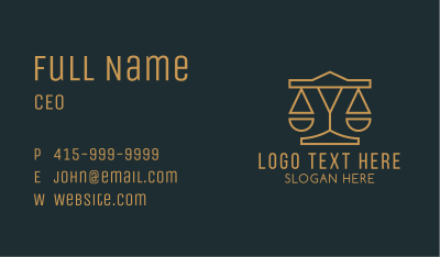 Corporate Lawyer Scale Business Card