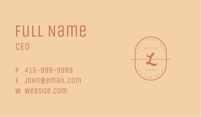 Simple Vintage Lettermark Business Card Image Preview