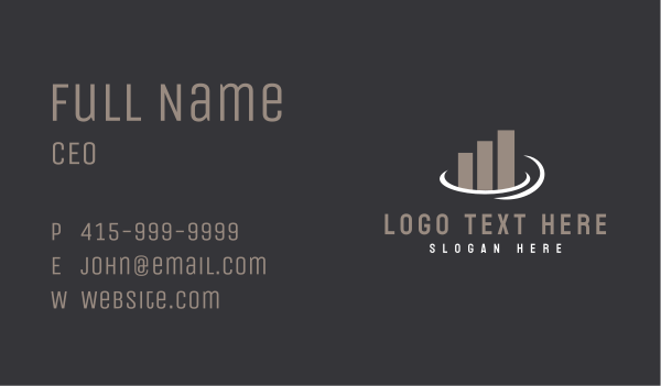 Corporate Bar Graph Business Card Design Image Preview