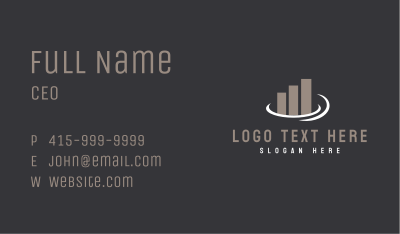 Corporate Bar Graph Business Card Image Preview