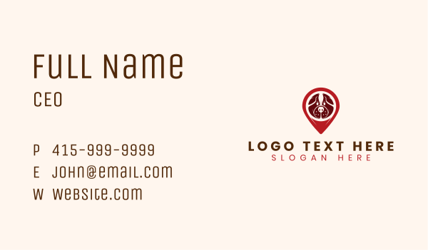 Pet Dog Location Business Card Design Image Preview