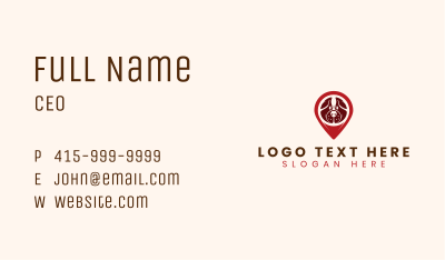 Pet Dog Location Business Card Image Preview