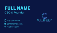 Digital Tech Hexagon Business Card Image Preview