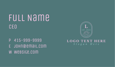 Lotus Flower Letter Business Card Image Preview