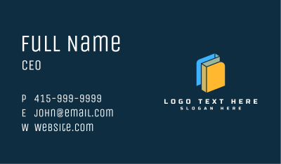 Geometric Data Stacks Business Card Image Preview