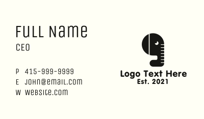 Black Elephant Quotation Business Card Image Preview