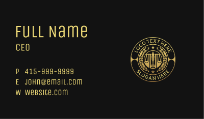 Judiciary Courthouse Judge Business Card Image Preview