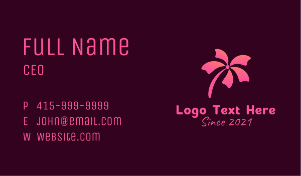 Lily Flower Plant Business Card Design