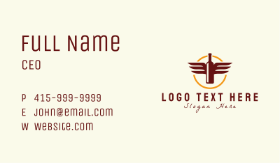 Wine Wings Badge Business Card Image Preview