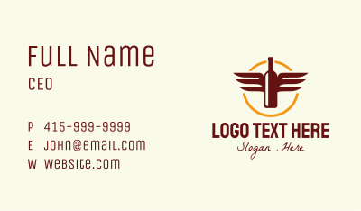 Wine Wings Badge Business Card Image Preview