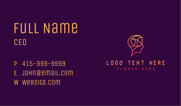 Artificial Intelligence Mind Business Card Design Image Preview